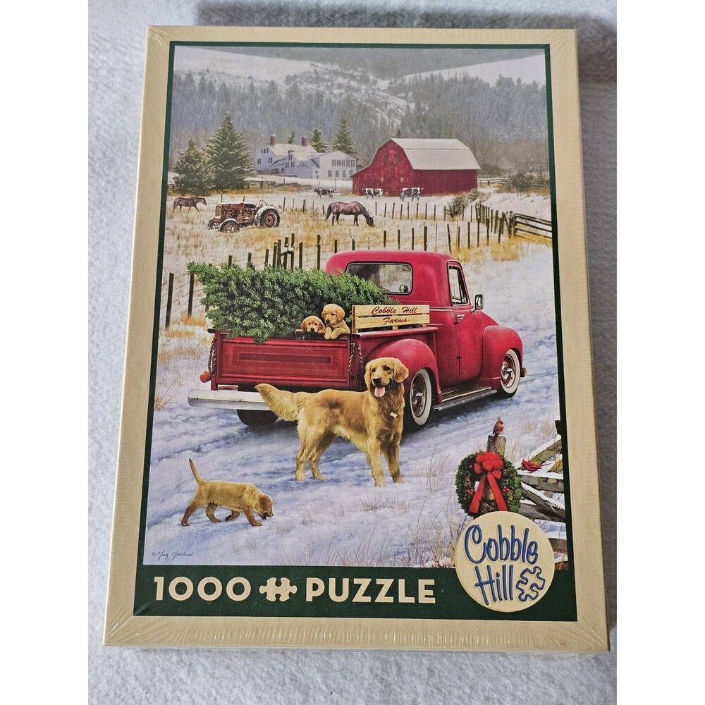 Cobble Hill 1000 Piece Jigsaw Puzzle Christmas on the Farm New Sealed
